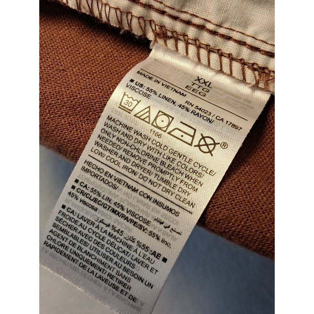 Old Navy Straight Leg Comfort Elastic-Waistband Linen Bldnd Pants Size XXL NWT - Picture 10 of 10